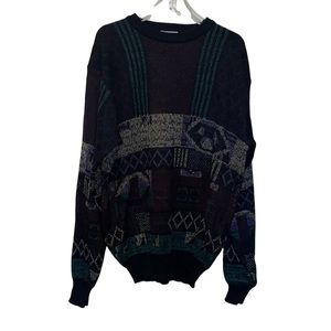 Vintage Boulevard Sport for Tall Men 2XLT Patterned Grandpa Sweater